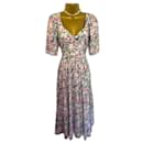 Laura Ashley vestido feminino vintage de algodão floral prairie chá EUA 6 Reino Unido 10 raro 1980 - Autre Marque