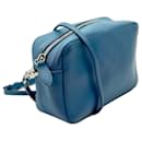 Mulberry Blossom Pochette with Strap Calf Nappa Leather Steel Blue Crossbody Bag