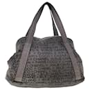 CHANEL Shoulder Bag Nylon Silver CC Auth bs6671 - Chanel