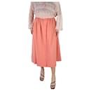 Pink button up maxi skirt - size UK 6 - Autre Marque