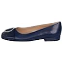 Navy flats with squared toe - size EU 37 - Sergio Rossi