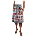 Multicolour stamps print midi skirt - size UK 8 - Mary Katrantzou