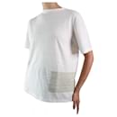 T-shirt branca com detalhes bordados - tamanho UK 8 - Fabiana Filippi