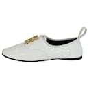 Weiße Anagram-Derby-Schuhe aus Lackleder – Größe EU 38 - Loewe