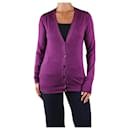 Cardigan boutonné en tricot violet - taille IT 42 - Prada