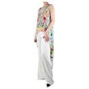 Multicolour floral embellished split back top - size M - Camilla