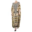Brown jewel detail maxi kaftan dress - size UK 12 - Camilla