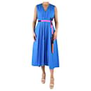Blue alenya belted cotton-poplin dress - size UK 10 - Roksanda