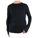 Black round-neck long sleeve top - size M - Adriano Goldschmied