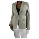 Green tailored single-breasted linen blazer - size US 2 - Rag & Bone