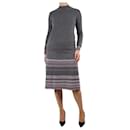Grey knitted jumper and midi skirt set - size S - Agnona