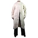 Abrigo con bolsillos de lino color crema - Talla UK 14 - Autre Marque