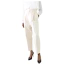 Pantalón pinzas color crema - Talla XS - Autre Marque
