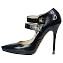 Black pointed toe heels with ankle strap detail- size EU 39 - Jimmy Choo