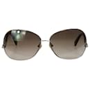Gold gold framed round sunglasses - Diane Von Furstenberg