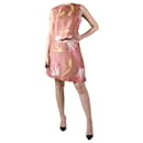Conjunto top e saia floral metálico rosa - tamanho Reino Unido 8/12 - Marni