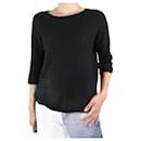 Black cashmere short-sleeve top - size UK 8 - Autre Marque