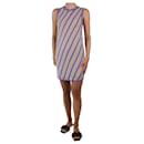 Purple sleeveless striped dress - size S - Diane Von Furstenberg