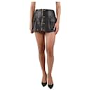 Brown leather mini skirt - size UK 14 - Marni