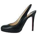 Black snake effect platform with stiletto heel - size EU 36 - Christian Louboutin
