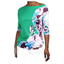 Green floral printed top - size UK 14 - Emilio Pucci