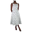 White floral jacquard dress - size UK 10 - Erdem
