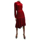 Vestido de veludo vermelho - tamanho IT 42 - Autre Marque