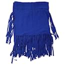 Blue silk fringed scarf - Bottega Veneta