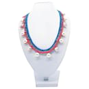 Blue pearl and eyeball choker necklace - Autre Marque