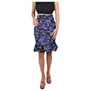 Black floral print pencil skirt - size US 4 - Oscar de la Renta