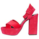Red suede open toe strappy heels - size EU 40 - The Kooples