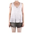 White sleeveless floral print - size S - Zadig & Voltaire