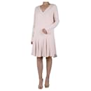 Pink v-neck dress - size UK 12 - Chloé