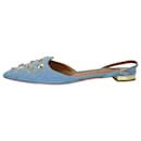 Blue denim sling-back sandals - size EU 38 - Aquazzura