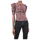 Blouse fleurie rouge - taille FR 36 - Isabel Marant