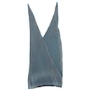 Blue silk plisse scarf - Hermès