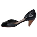 Black patent open-toe heels- size EU 38 - Chloé