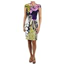 Multicoloured silk floral printed dress - size UK 8 - Mary Katrantzou