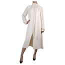 Cream long-sleeved buttoned dress - size FR 38 - Autre Marque