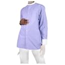 Blue tailored shirt with white detailing - size FR 40 - Autre Marque