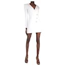 White padded shoulder midi dress - size EU 34 - Balmain