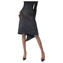 Mini jupe tailleur en lin stretch noir - taille FR 34 - Joseph