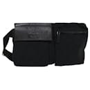 GUCCI GG Canvas Waist bag Leather Black 28566 Auth ep995 - Gucci