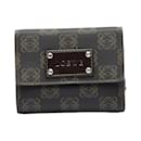 Loewe Anagram Print Compact Wallet Canvas Short Wallet in Fair condition