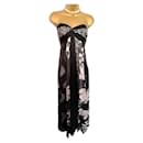Monsoon Damen Clementine Maxi-Kleid aus schwarzer Seide für besondere Anlässe, Hochzeit, UK 12 - Autre Marque