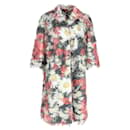 Dolce & Gabbana Fil Coupé Coat in Floral Print Polyester