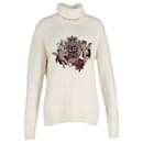 Dolce & Gabbana Embellished Turtleneck Sweater in Ecru Acrylic
