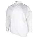 Totême Noma Asymmetric Shirt in White Cotton