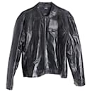 Versace Sport Zipped Jacket in Black Leather