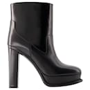 120 Mm Ankle Boots - Alexander Mcqueen - Leather - Black